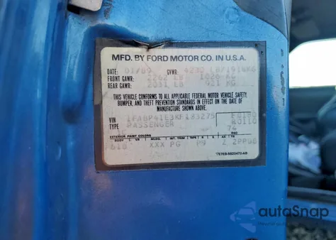 1989 Ford Mustang Lx z USA, uszkodzony, nr VIN 1FABP41E6KF309242